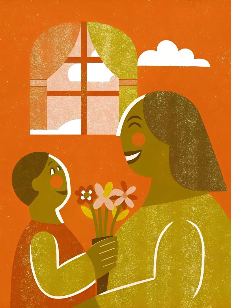 Madre e figlio retro pop poster da THE LATEST SHOP