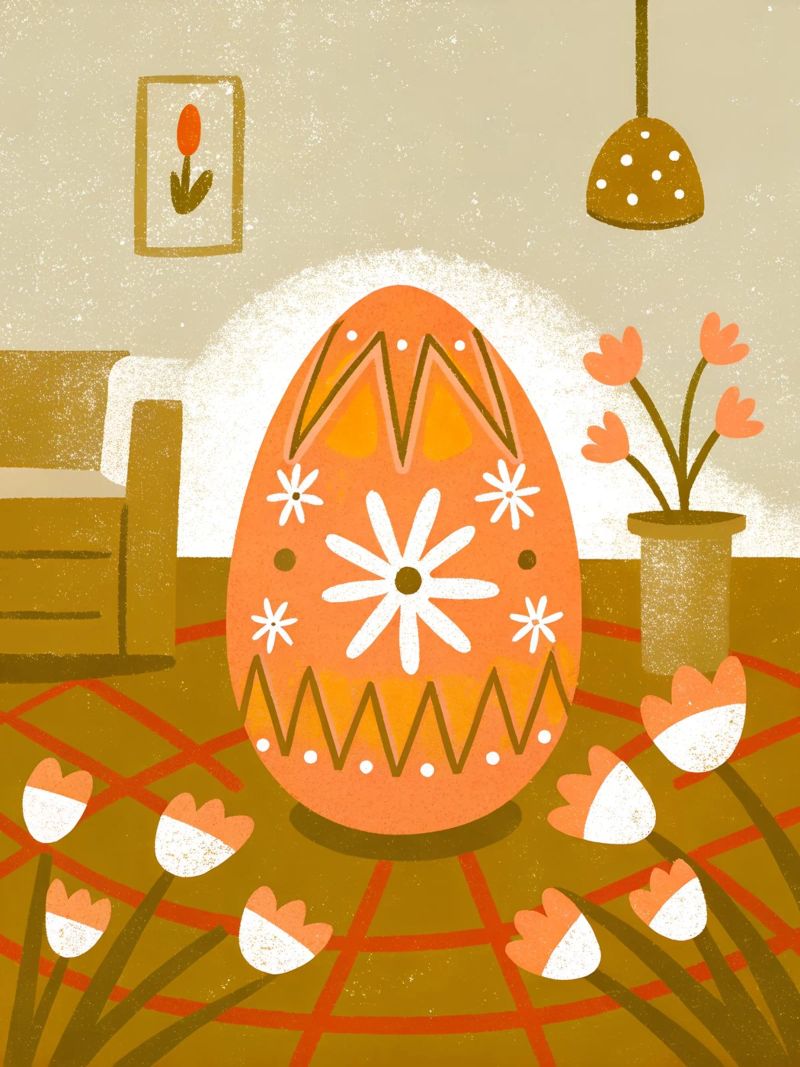Uova di Pasqua Retro Pop poster da THE LATEST SHOP
