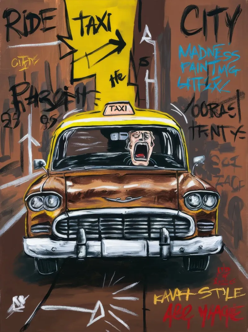 Corsa in taxi urbano tela da Muse Fragments