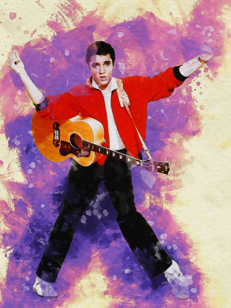 Smudge of Portrait The Wonder of Elvis Presley poster by Gunawan Rb