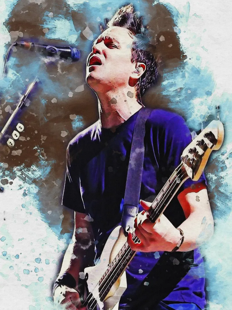 Smudge Mark Hoppus dei Blink-182 pellicola backlit da Gunawan Rb