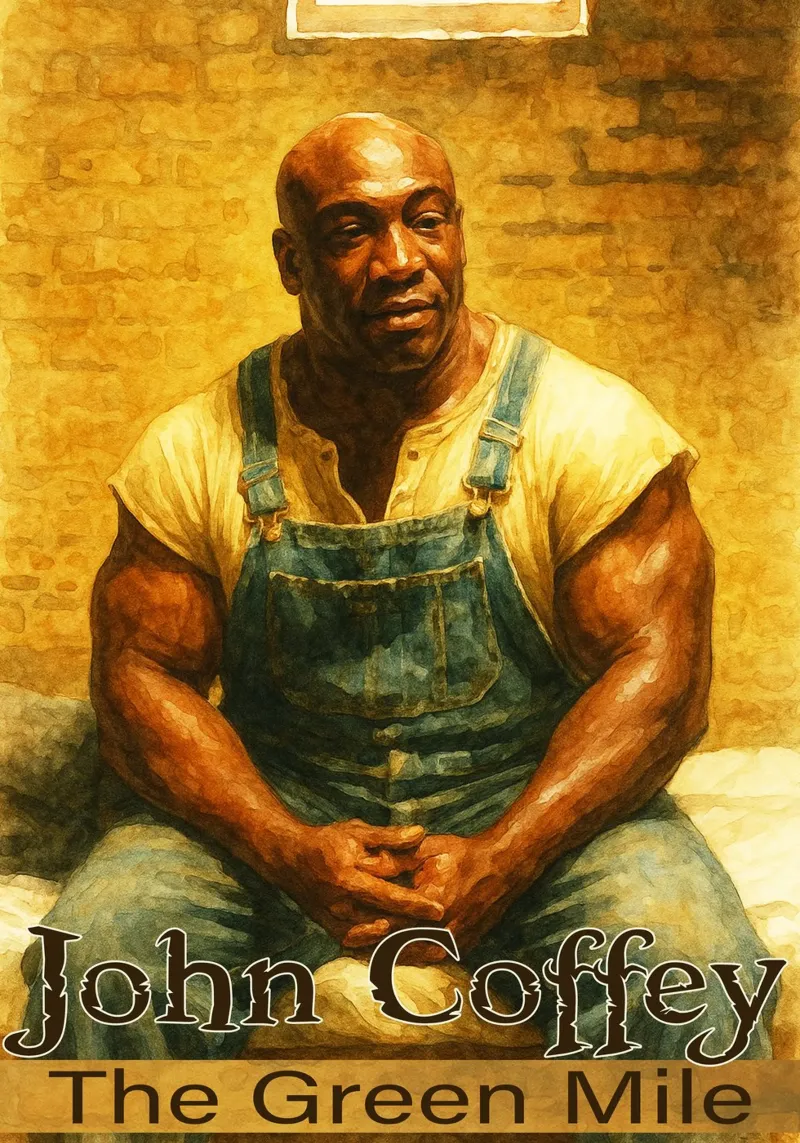 John Coffey - Il dipinto Il miglio verde - Ridisegnare l'immaginazione poster da MOKAIYA