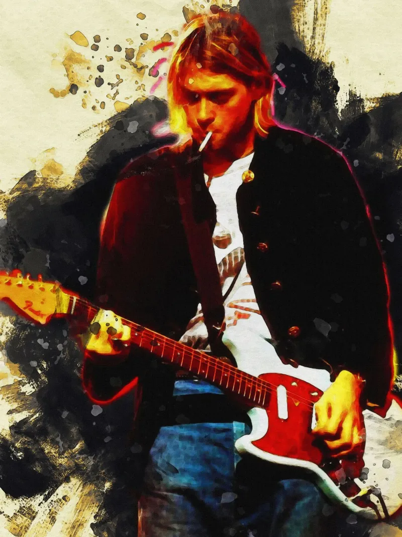 Smudge Kurt Cobain Live & Loud metacrilato de Gunawan Rb