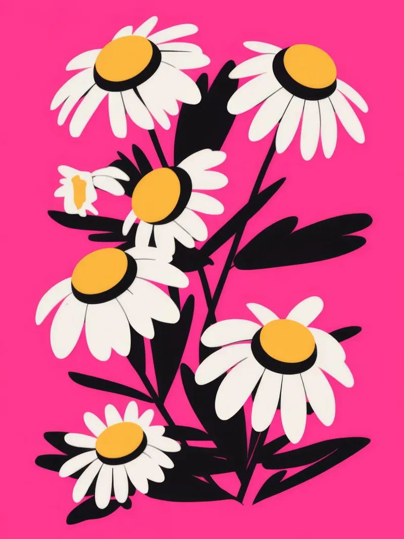 Daisy Bloom Symfonie canvas met Baklijst van Fine Sanctuary
