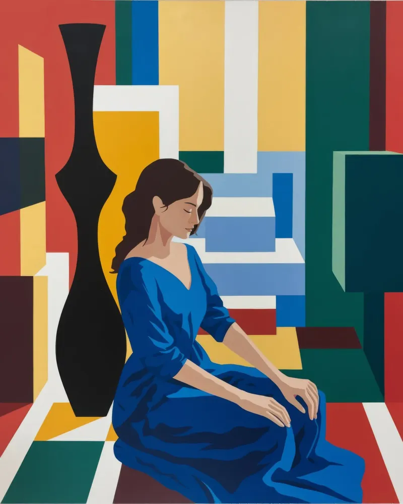 Modern Contemplative Pause canvas by Fine Sanctuary