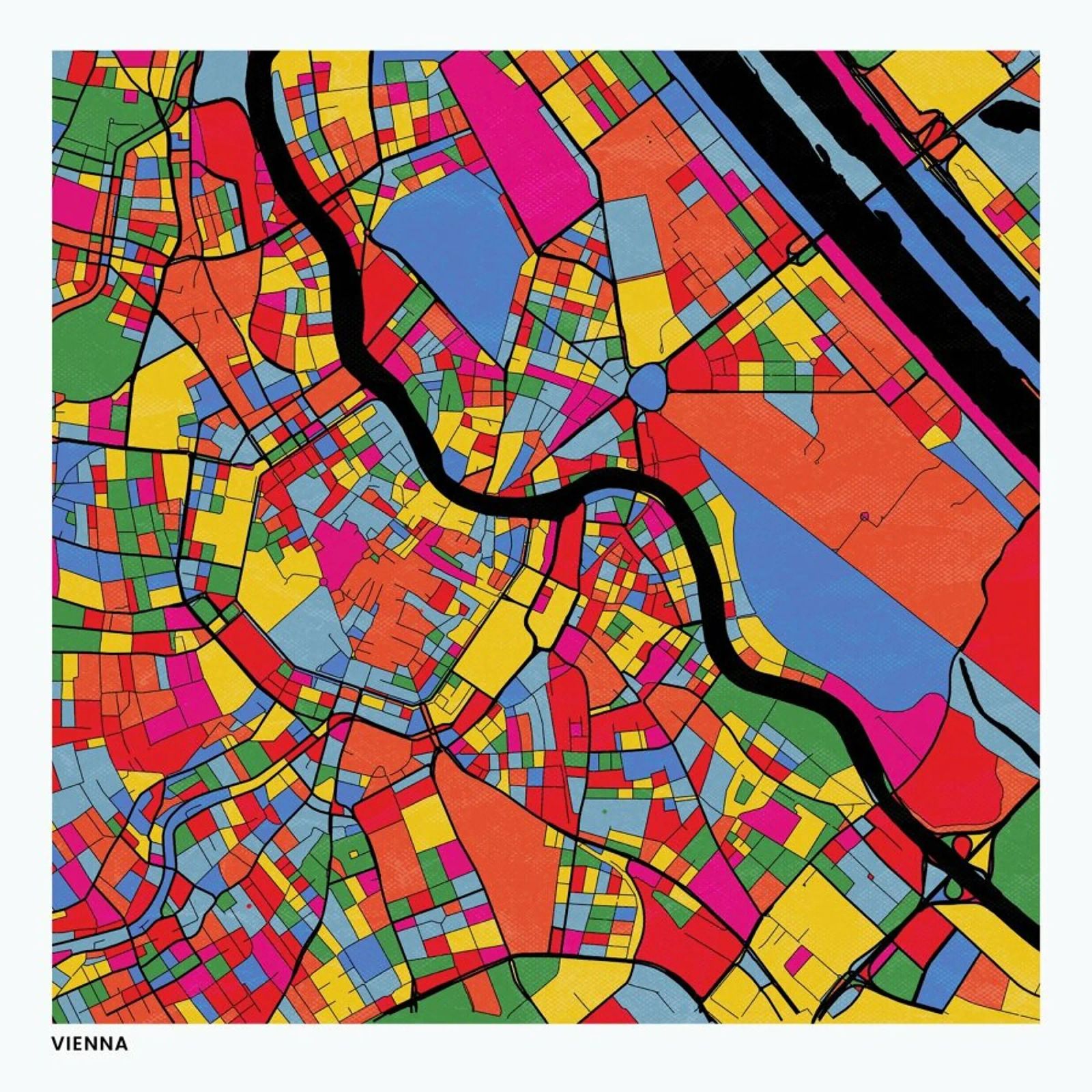 Vienna poster by The Cartography Collection