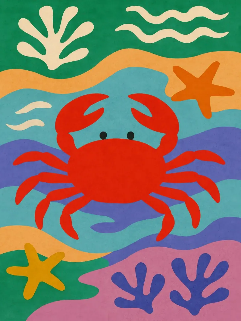 Crab And Sea No 01 pellicola backlit da treechild
