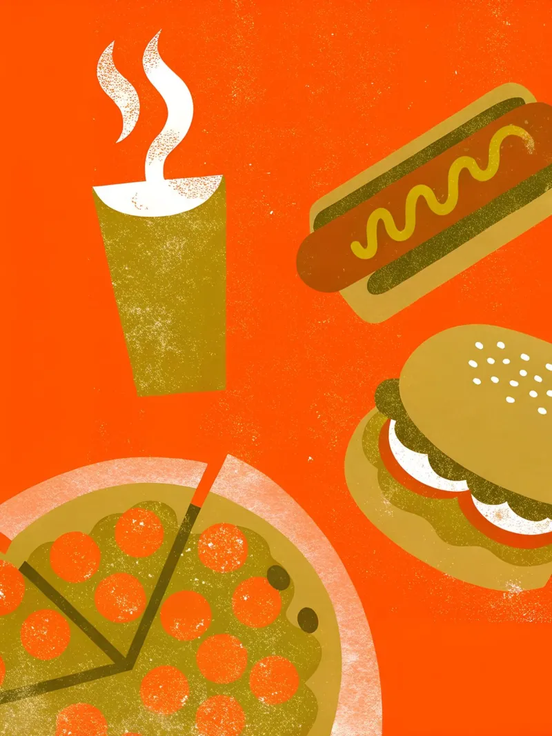 Retro Pop Fast Food pellicola backlit da THE LATEST SHOP