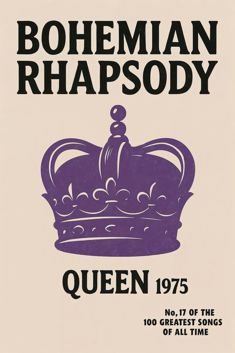 No. 17 – Bohemian Rhapsody Art Print poster con telaio in plastica da Studio Mooodz