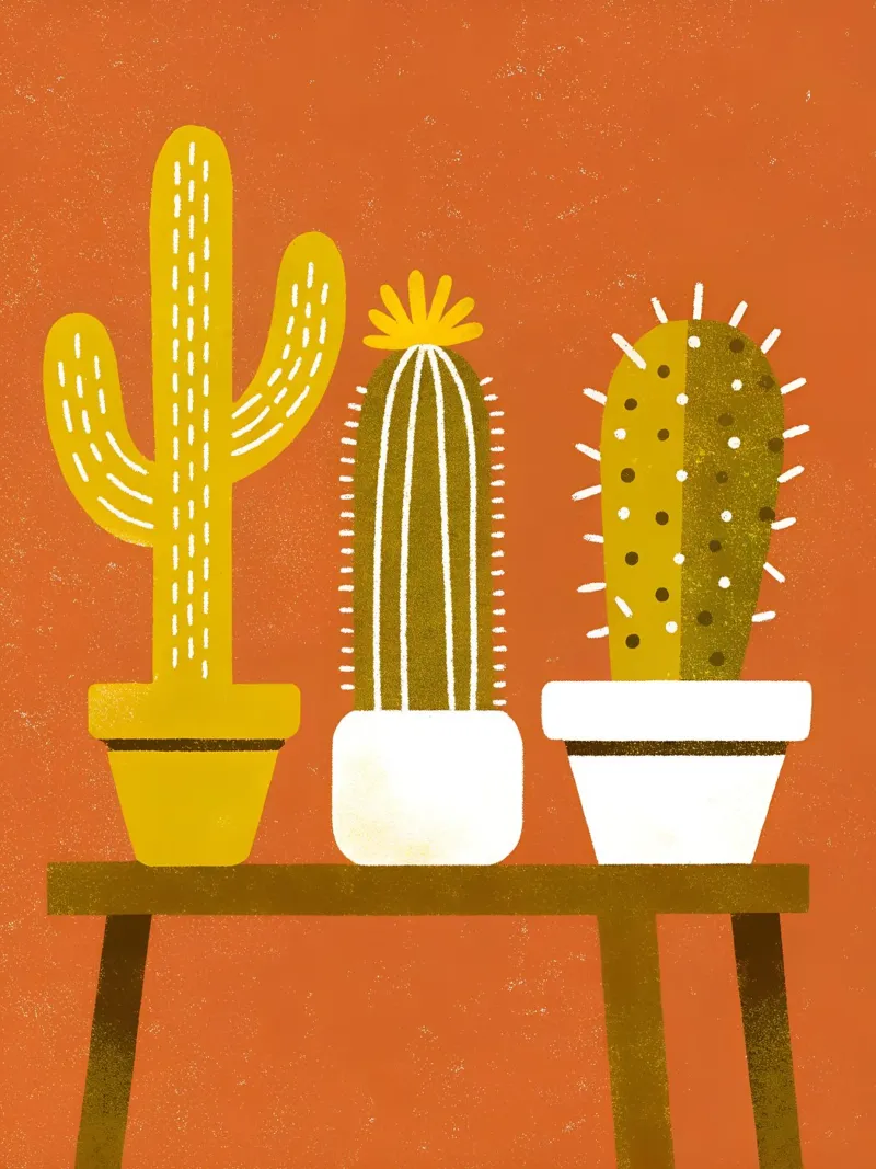 Retro Pop Cactus pellicola backlit da THE LATEST SHOP