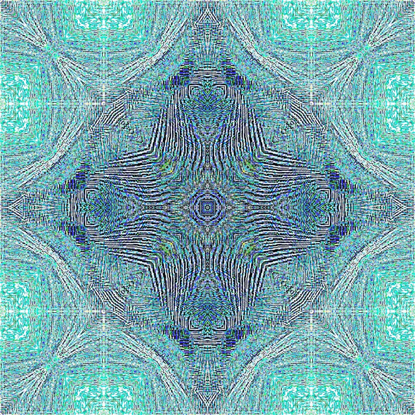 Ornamento in turchese con texture finemente strutturata pellicola backlit da Gürsel Yesil Digital Art