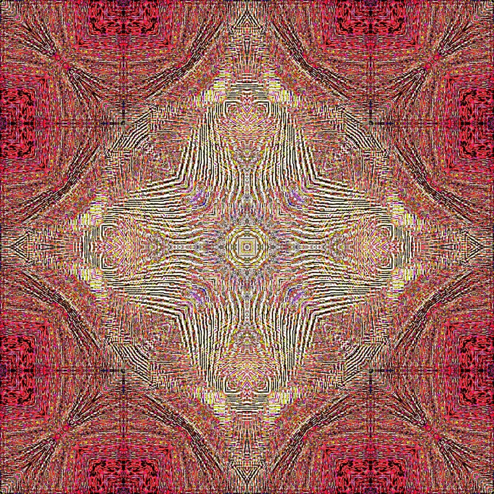 Ornament in wijnrood met een fijn gestructureerde textuur canvas van Gürsel Yesil Digital Art