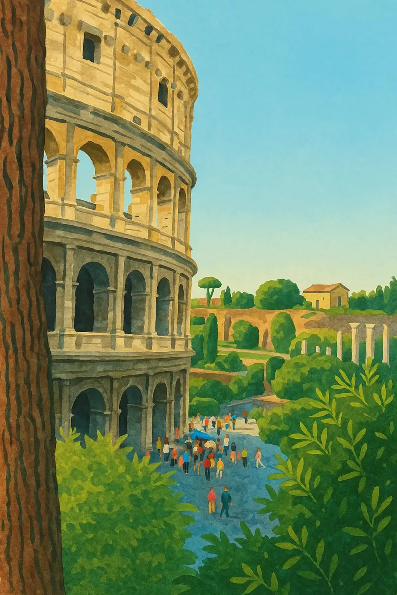 Colosseo a Roma carta hahnemühle da Aquarevo