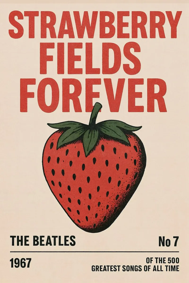 Strawberry Fields Forever – Beatles Poster poster da Studio Mooodz