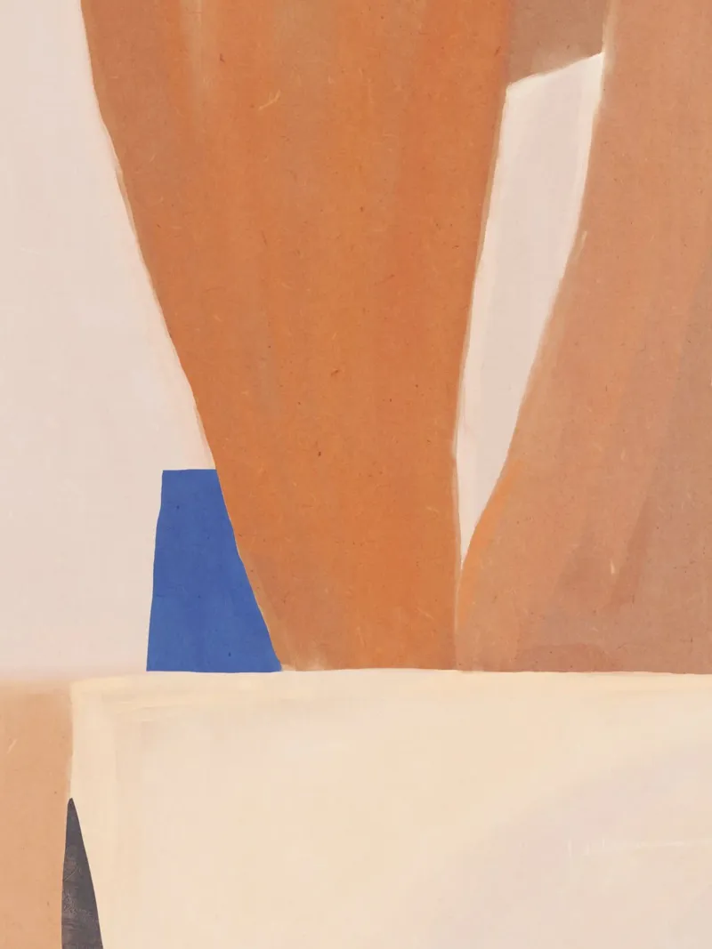 Abstract color block canvas by Little Dean