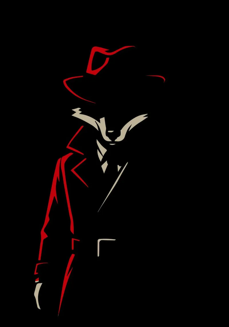 Fox in trench coat with red hat - Stylised motif hahnemühle by nanosh