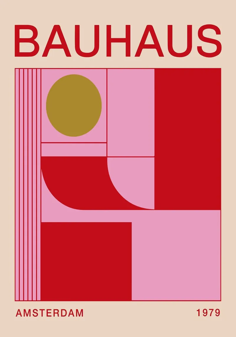Arte geometrica Bauhaus 1979 poster da Dale Edward YoungJr