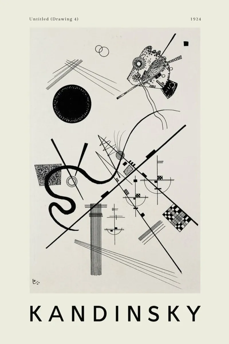 Kandinsky - Untitled (Drawing 4) pellicola backlit da ARTOTHEK