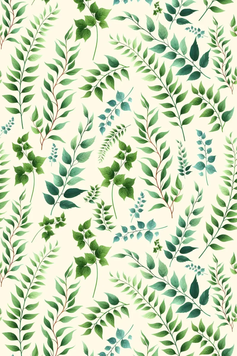 Greenery Botanical Print Green canvas by SilverPegasus
