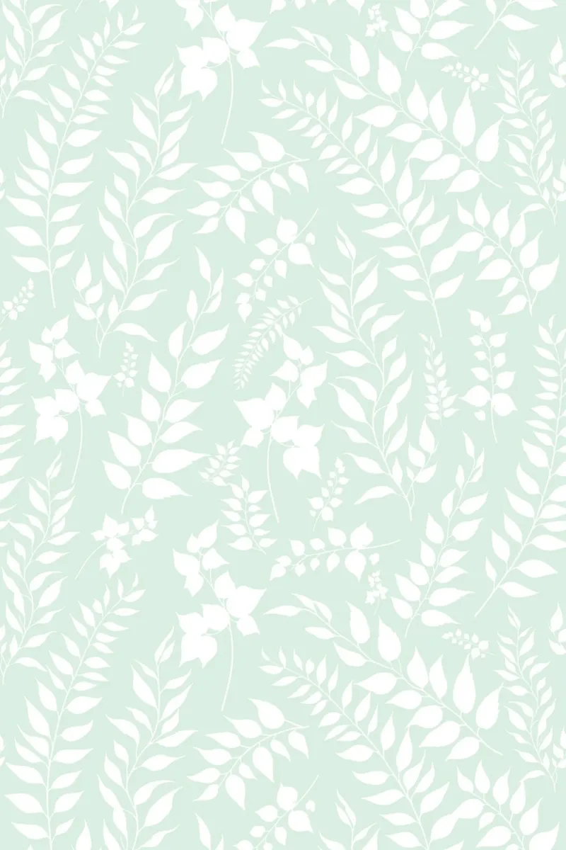 Greenery Botanical Print Sage and White canvas by SilverPegasus