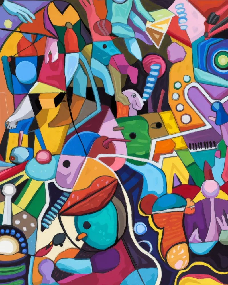 Lively Abstract Kaleidoscope alu-dibond by Monarco Virtuoso