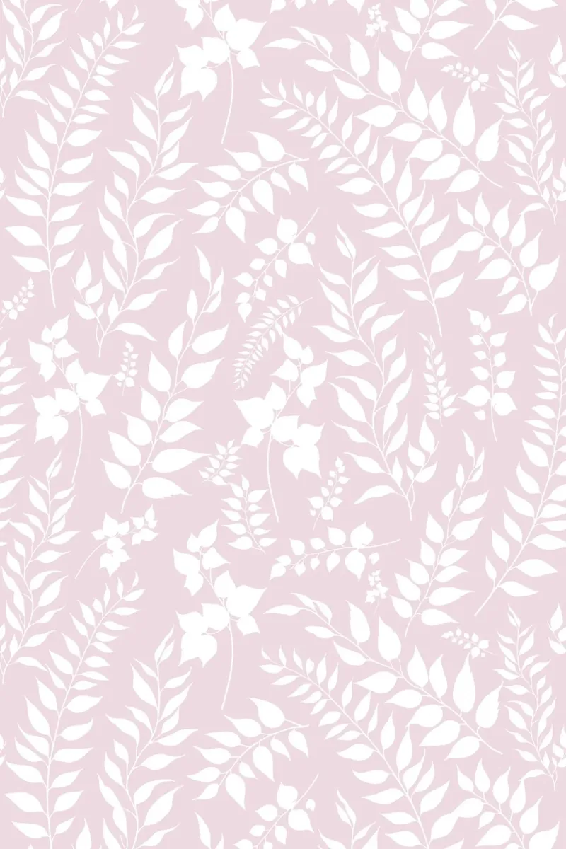 Greenery Botanical Print Blush Pink canvas with Floater frame by SilverPegasus
