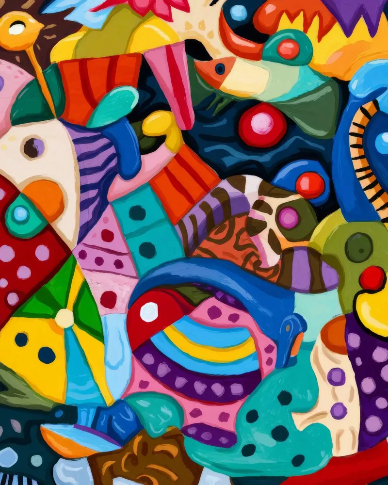Energiek abstract wonderland poster van Monarco Virtuoso