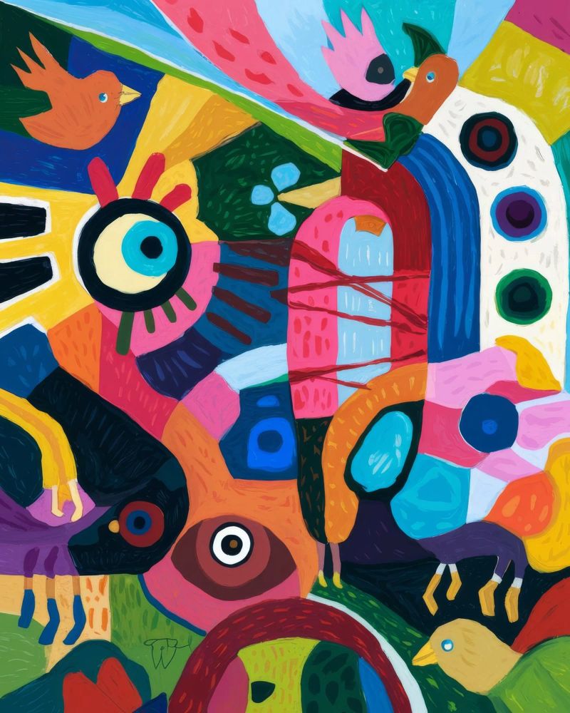 Kaléidoscope abstrait et vivant poster de Monarco Virtuoso