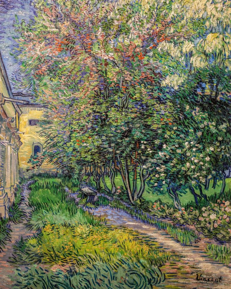 van Gogh, Le jardin de l'asile de Saint-Rémy poster de Carinaprint