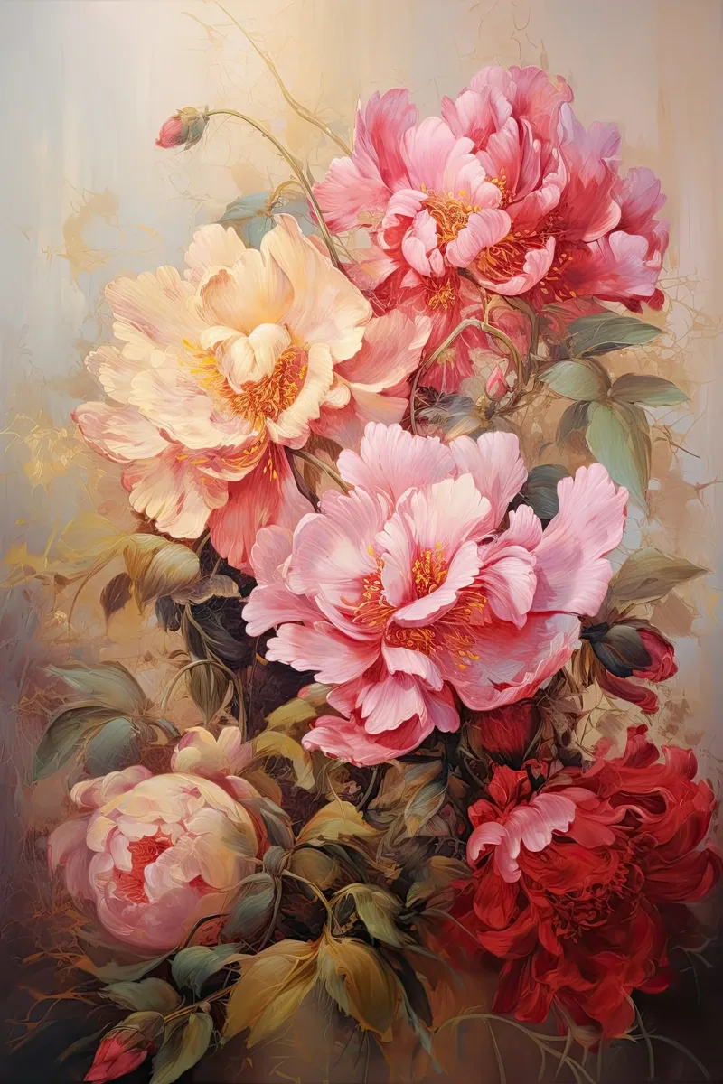 Florale Opulenz Leinwand von Imagine