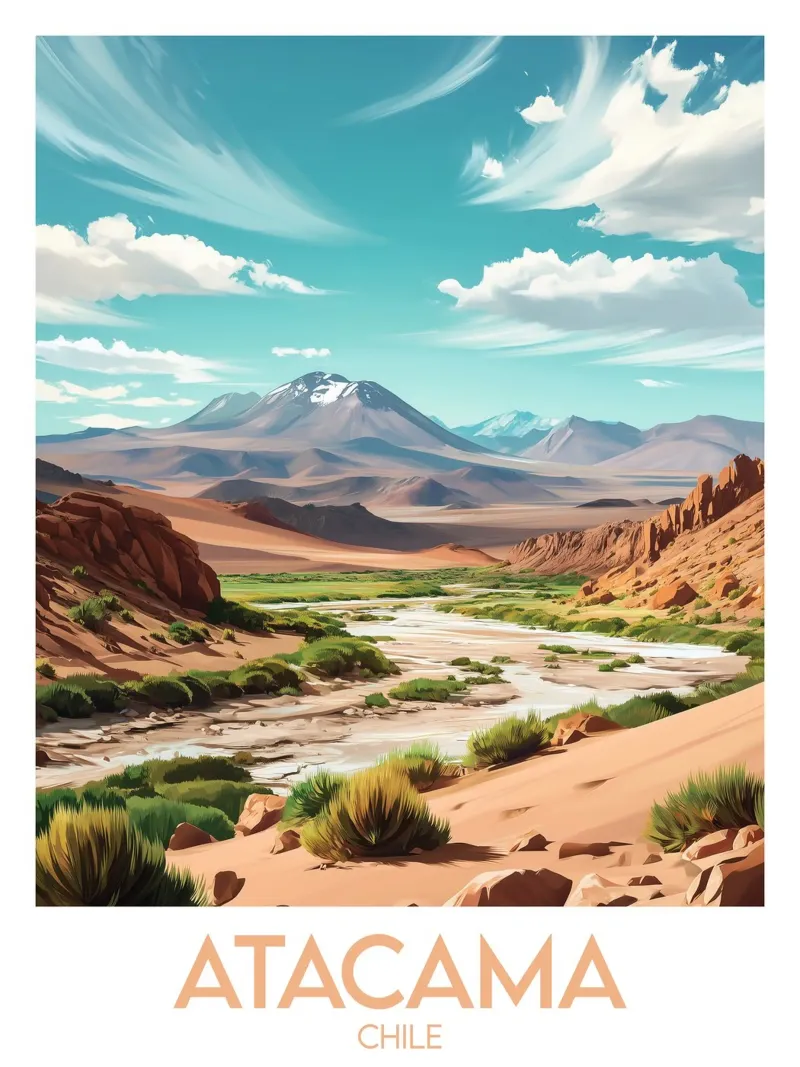 Affiche Atacama poster con telaio in alluminio da Frame the World
