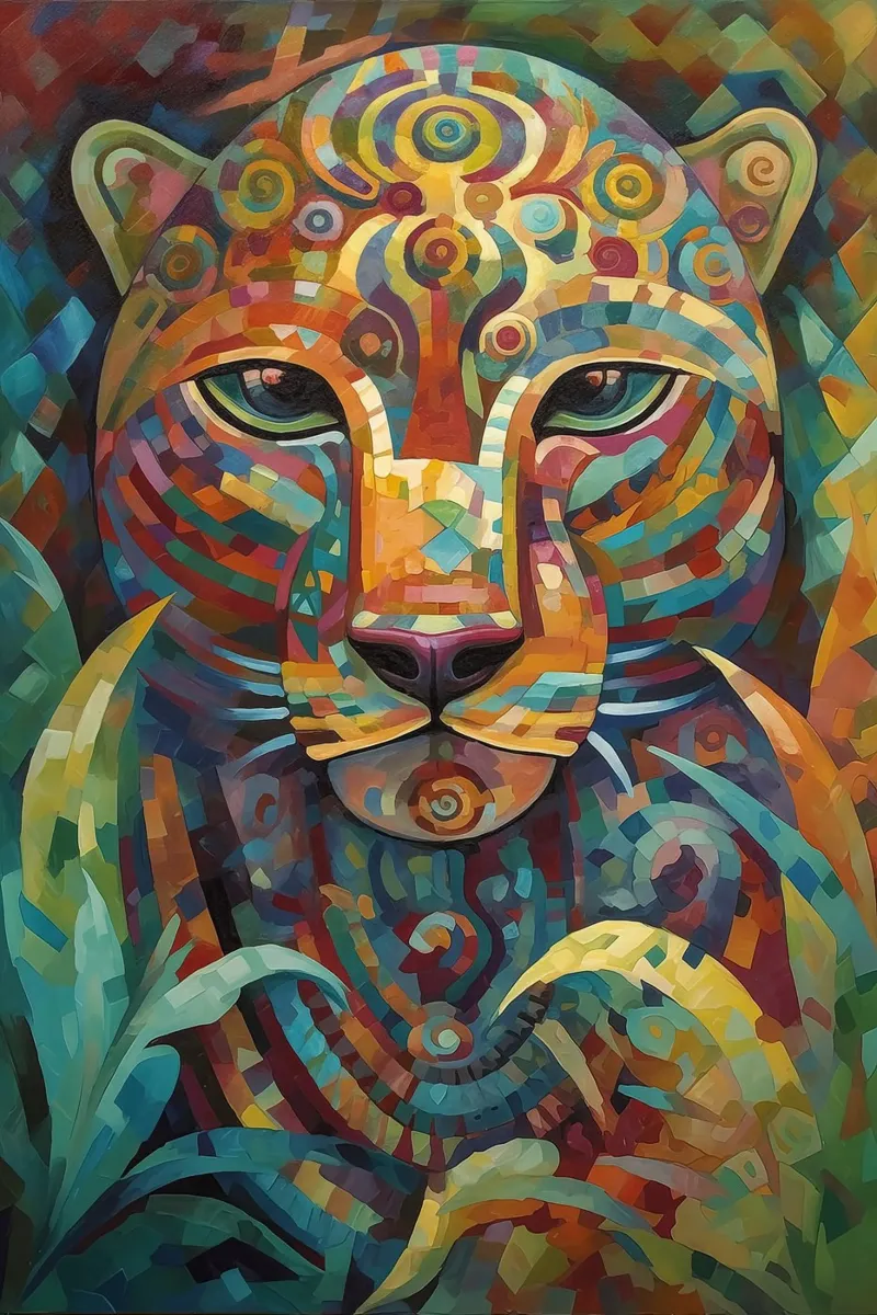 Abstract tiger hahnemühle by Imagine