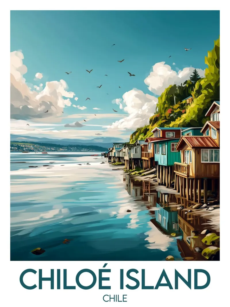 Affiche Chiloé Island carta hahnemühle da Frame the World