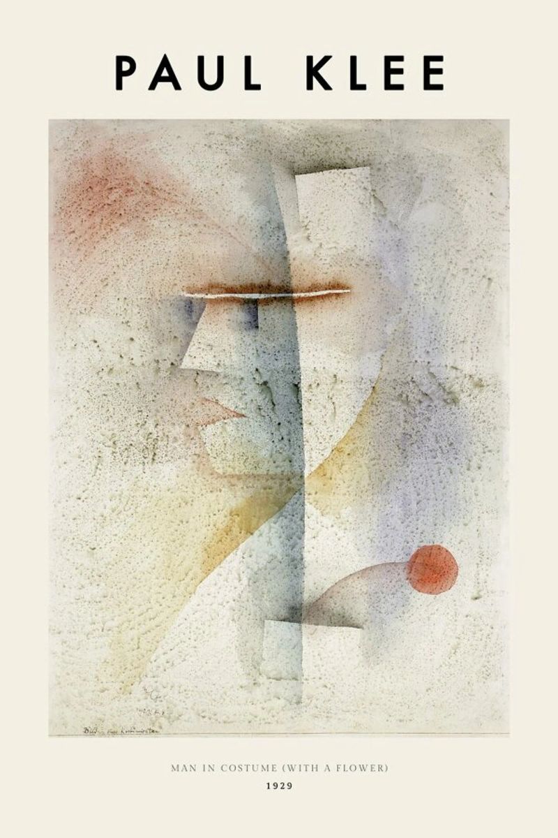 Klee - Man in Costume (with a Flower) poster da ARTOTHEK
