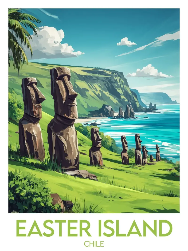 Affiche Isola di Pasqua carta hahnemühle da Frame the World