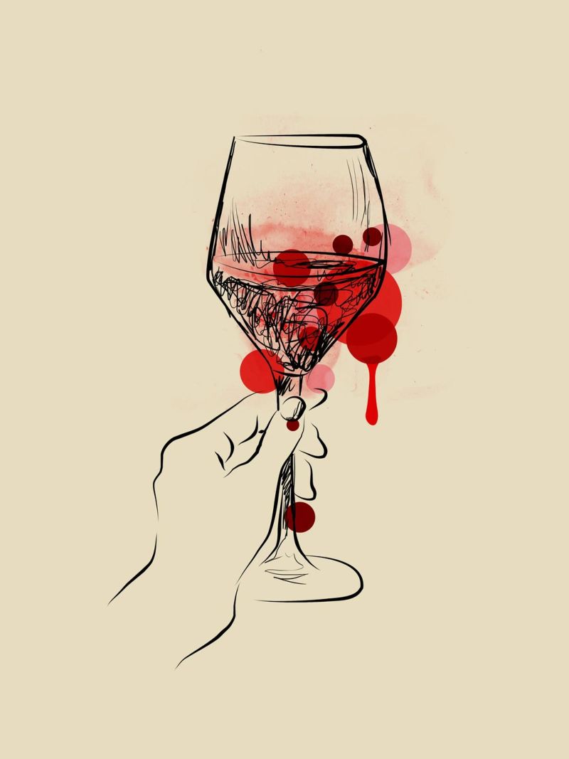 Wine in Lines pellicola backlit da Indigo Rain