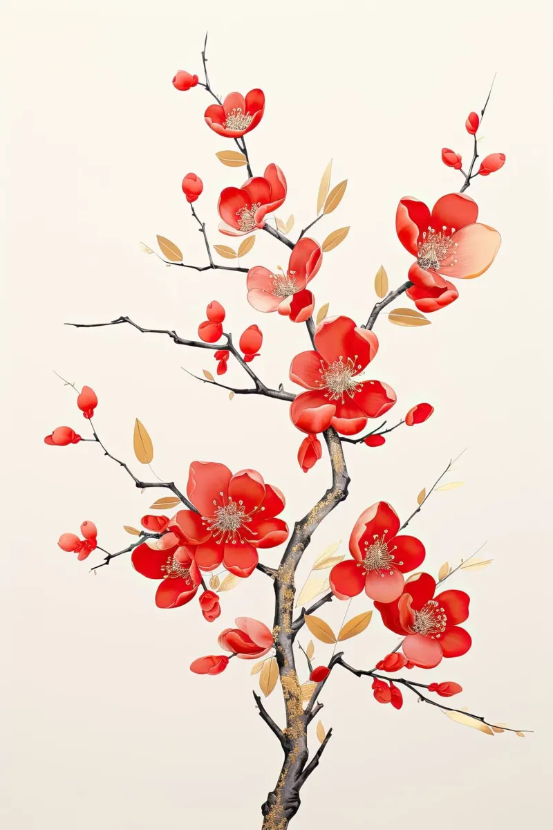 Fiore rosso alluminio dibond da Imagine