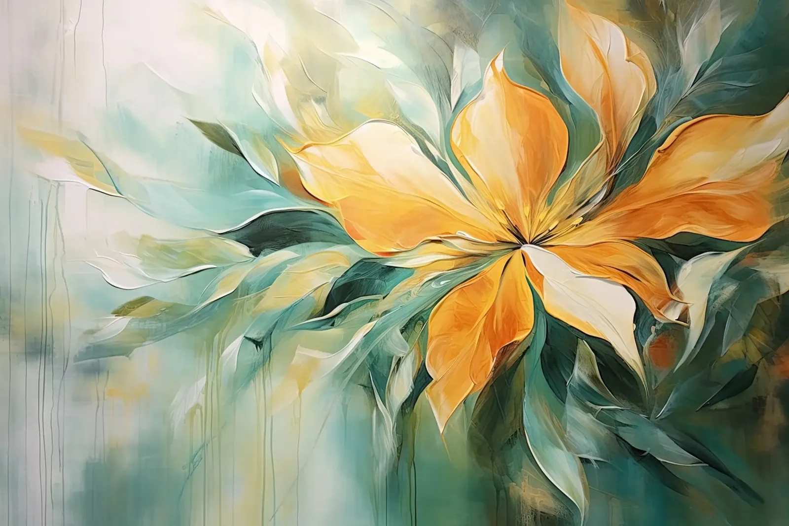 Flores abstractas metacrilato de Imagine