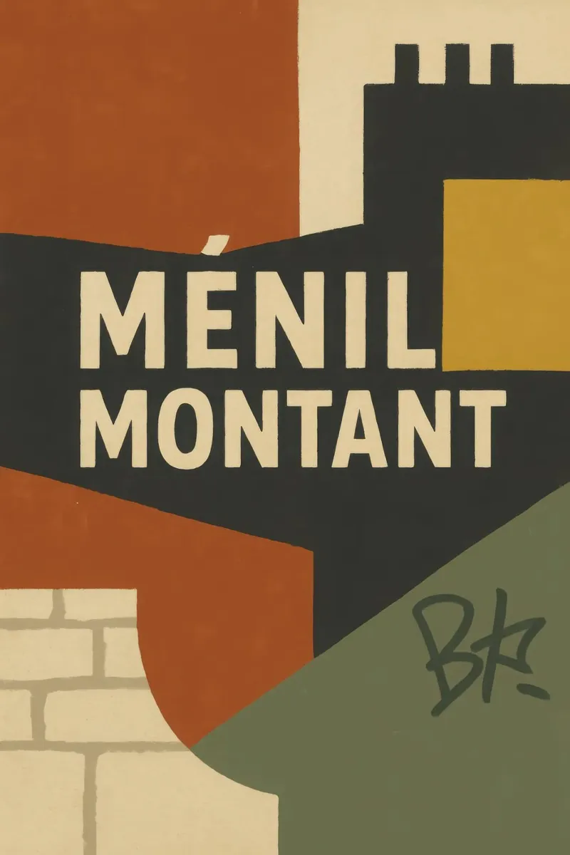 Ménilmontant - Parigi brut, Parigi vrai. carta hahnemühle da JETLAG | affiches voyage