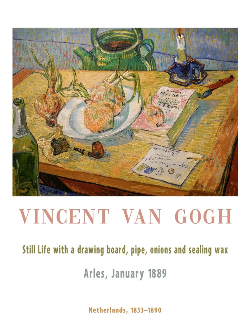 van Gogh, Piatto con cipolla e ceralacca poster da Carinaprint