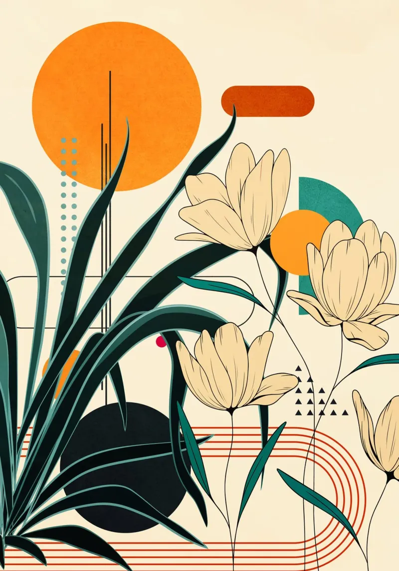 Petals Garden Geometry 1 poster da cityart
