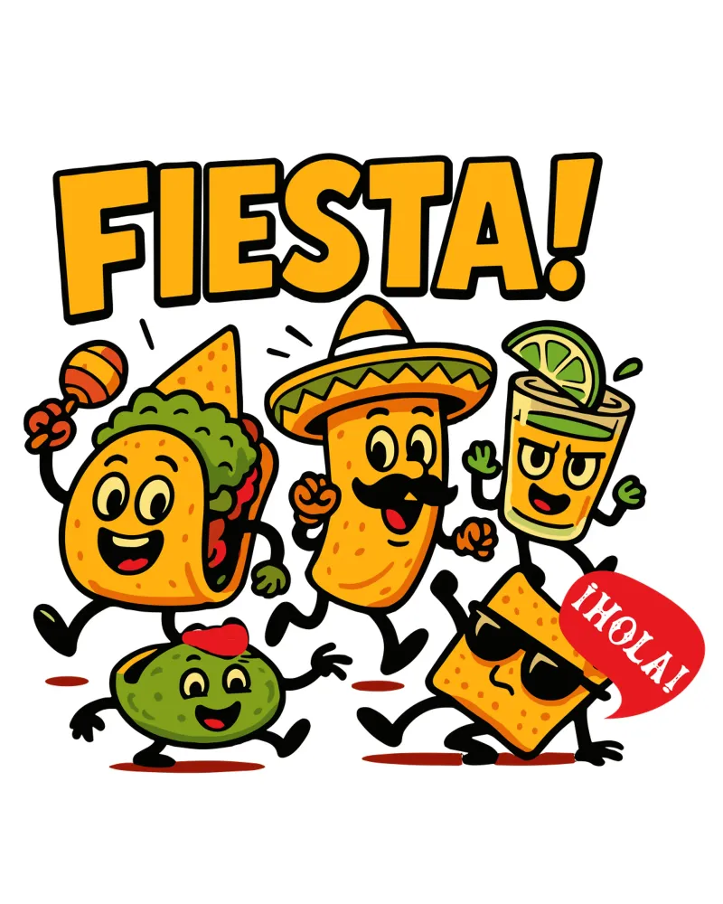 Fiesta poster con telaio in alluminio da edsonramosart