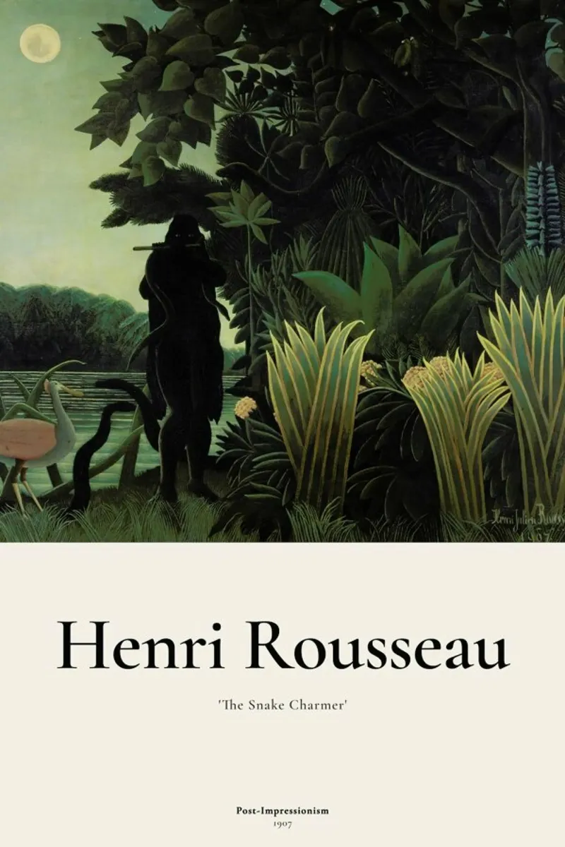 Rousseau - The Snake Charmer pellicola backlit da ARTOTHEK