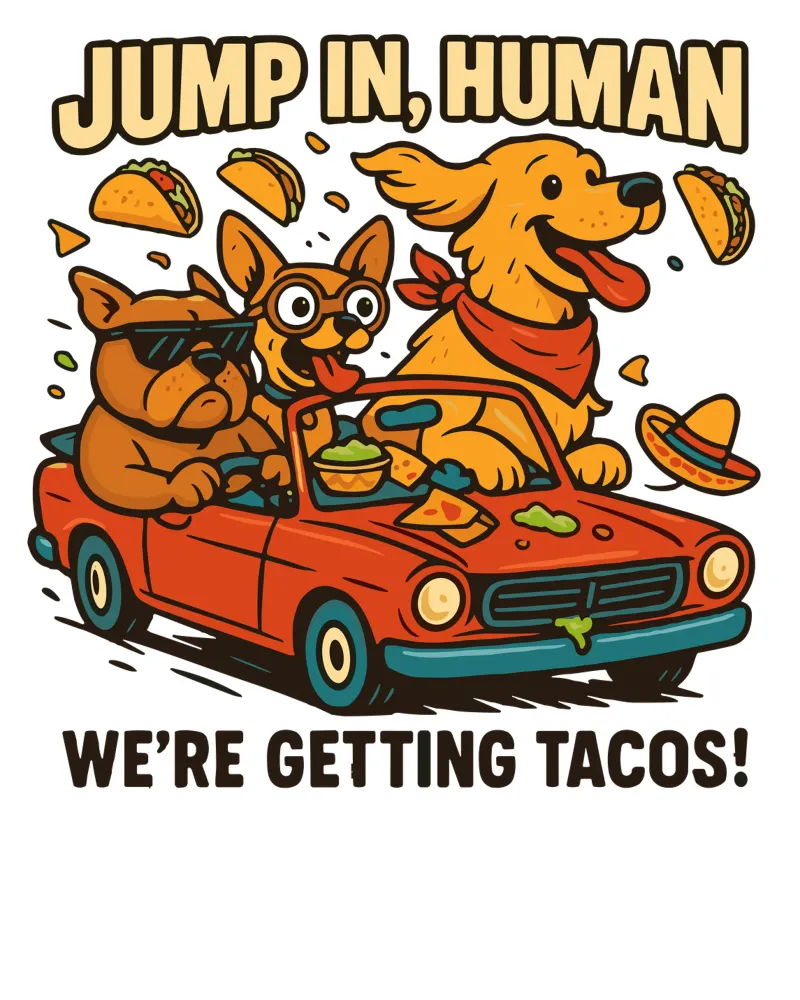 JUMP IN, HUMAN. WE'RE GETTING TACOS! pellicola backlit da edsonramosart