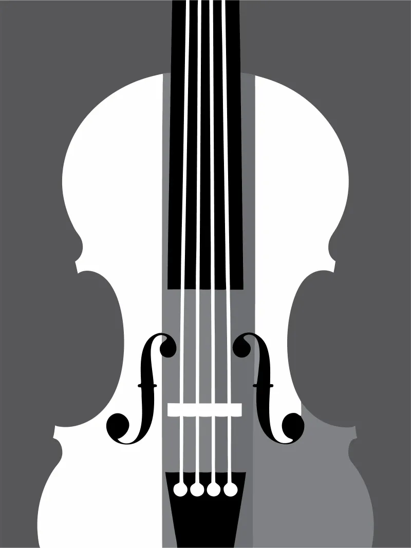 Violino Strumento musicale poster con telaio in plastica da LOOK DIFFERENT