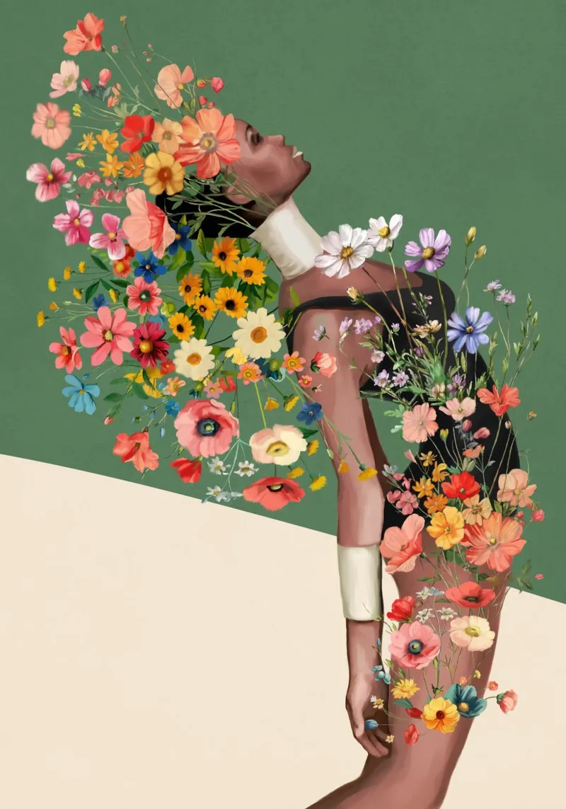 A Soul in Bloom poster con telaio in plastica da Nadjaa