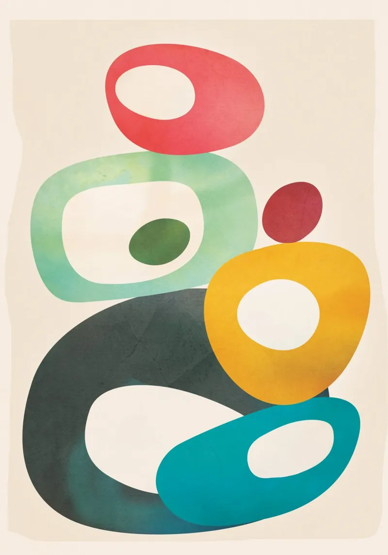 Mid-Century Modern Abstract Art 05 pellicola backlit da cityart