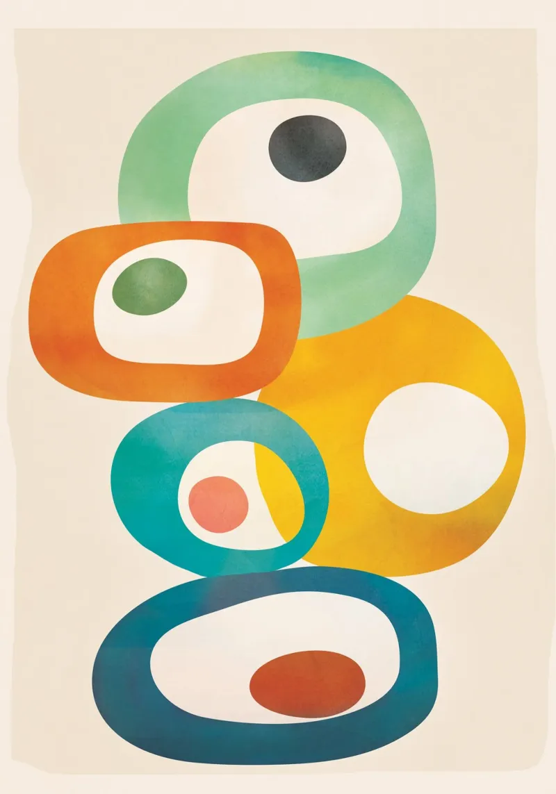 Mid-Century Modern Abstract Art 06 pellicola backlit da cityart
