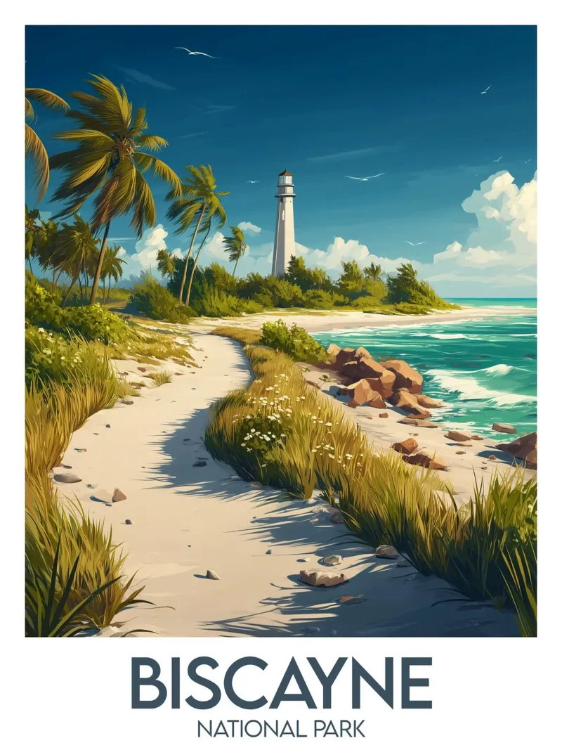 Poster del Parco Nazionale di Biscayne poster con telaio in plastica da Frame the World