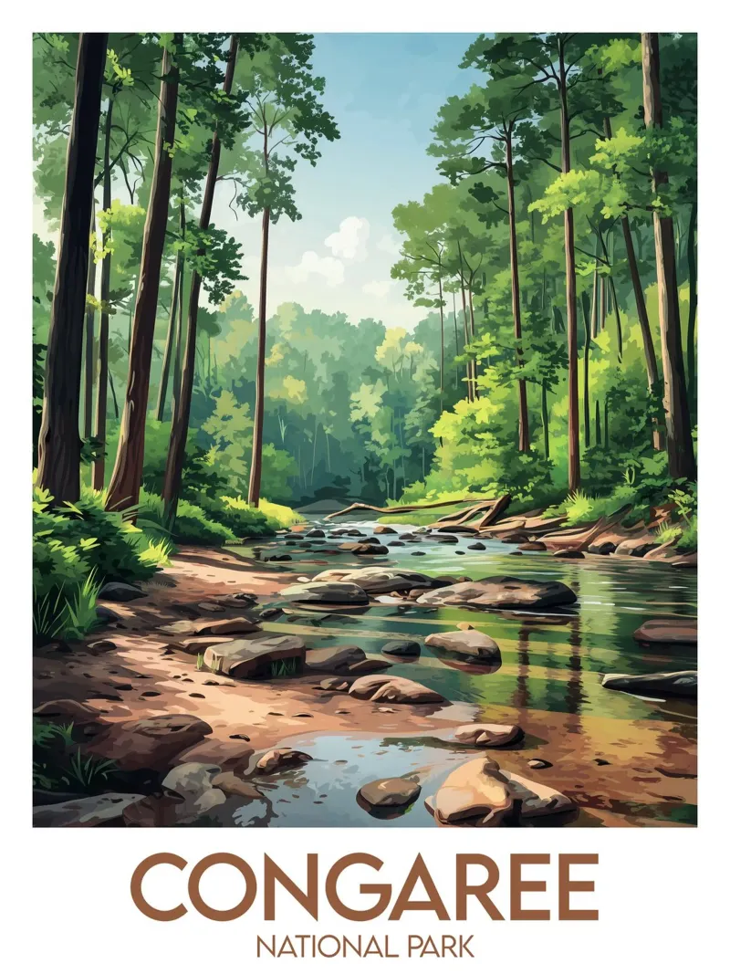 Parco nazionale di Congaree poster da Frame the World